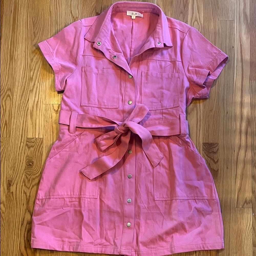 JADE BY JANE snap front dress sz L
